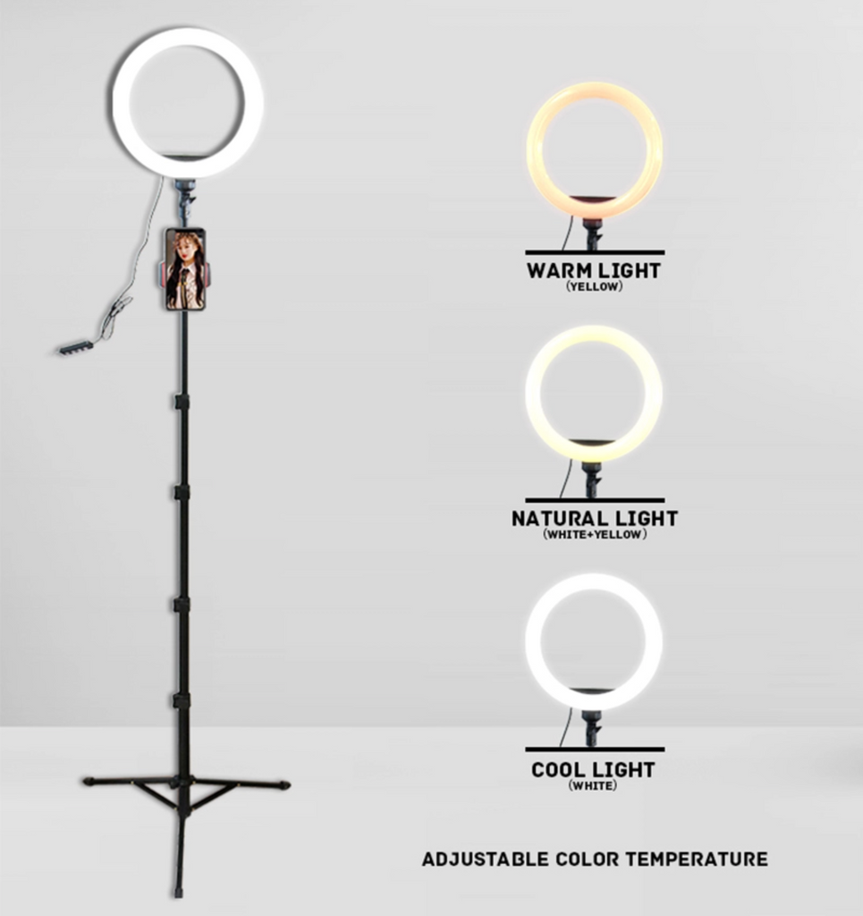 Amazon.com: PEYOU Ring Light with Stand and Phone Holder, 10